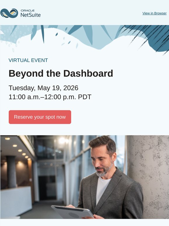 Virtual Event: Beyond the Dashboard