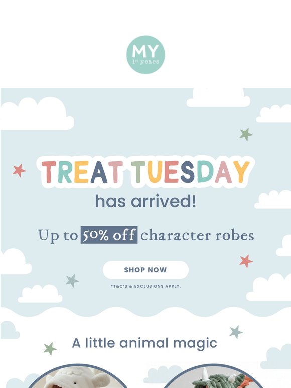 Treat Tuesday 🦋 Up to 50% off colourful characters
