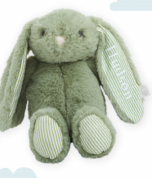 Personalised Sage Bunny Soft Toy