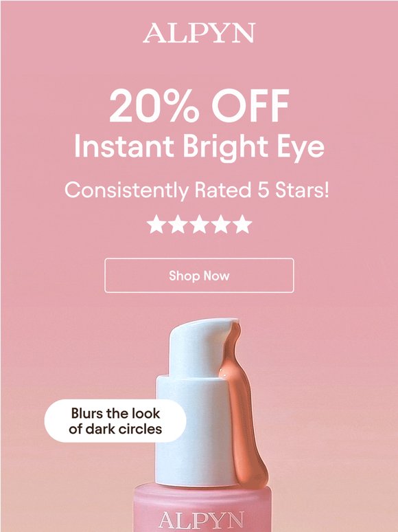 20% Off Our 5-Star Brightening Eye Cream