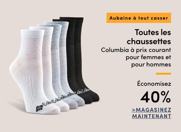 Aubaine à Tout Casser Toutes les chaussettes Columbia à prix courant pour femmes et pour hommes économisez 40%