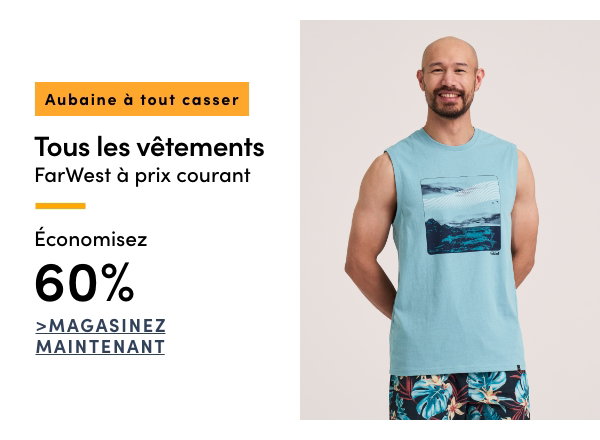 Aubaine à Tout Casser Tous les vêtements FarWest à prix courant pour hommes économisez 30%