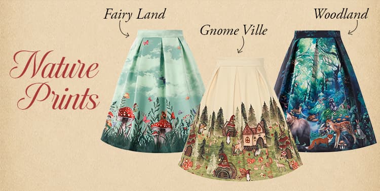 Nature print skirts
