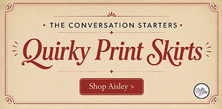Quirky Print Box Pleated Midi Skirts