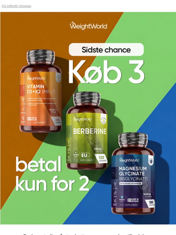 Sidste chance: Køb 3 for 2