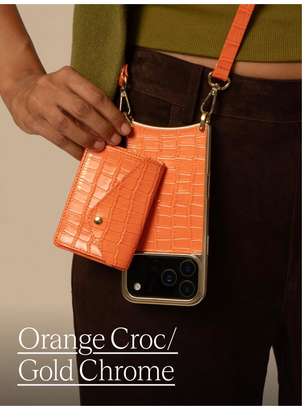 Orange Croc/Gold Chrome