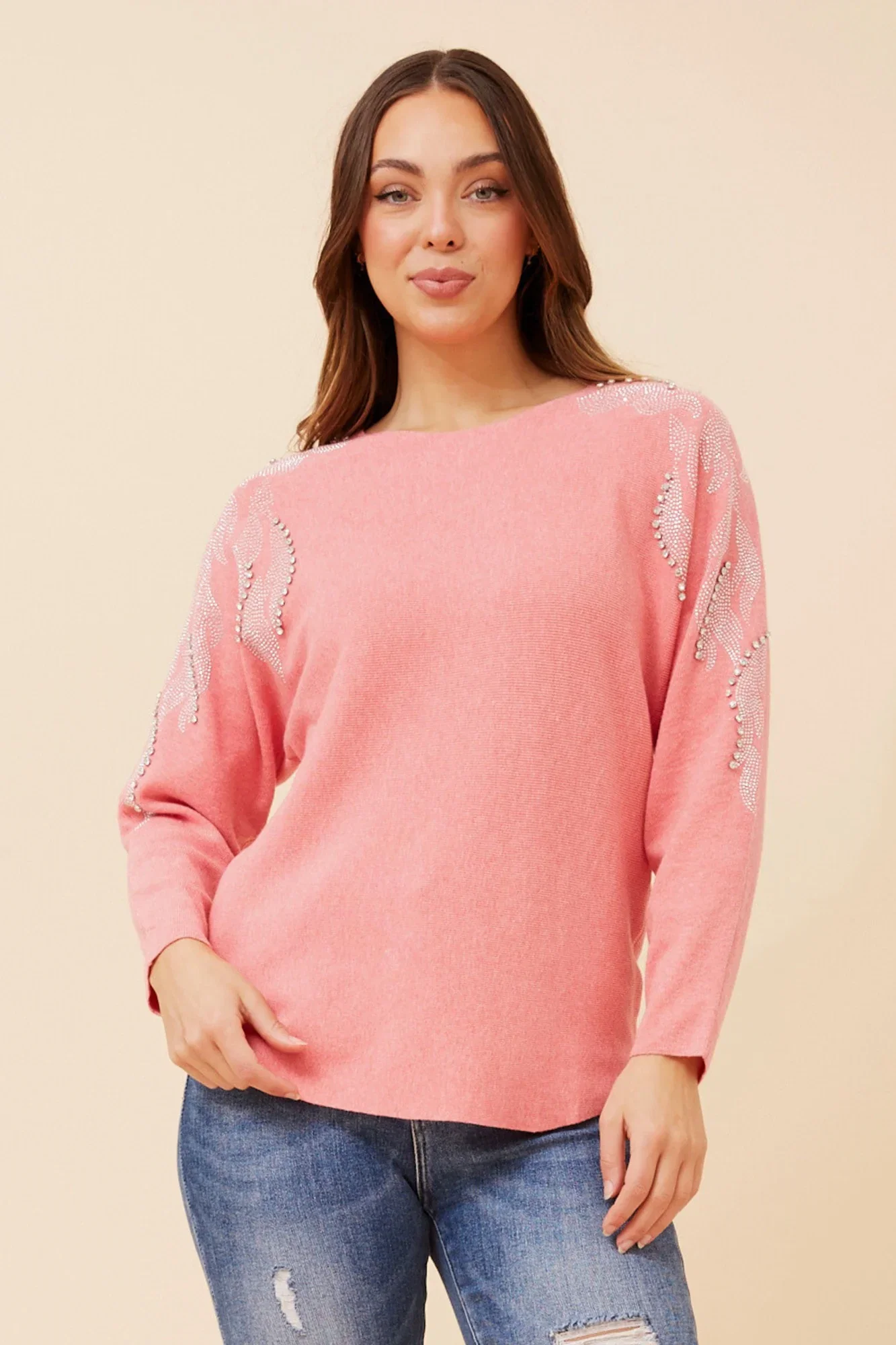 Image of HOWARD SOLID EMBELLISHED KNIT PULLOVER
