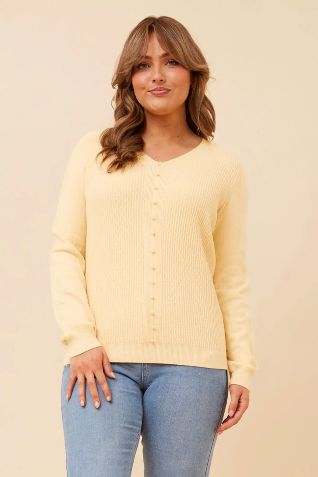 Image of IZETTE PEARL EMBELLISHED KNIT JUMPER