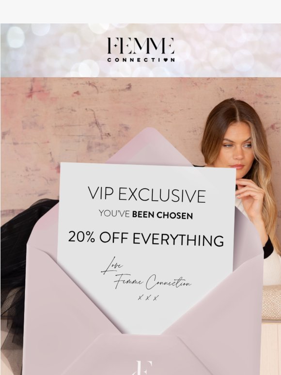 VIP EXCLUSIVE: 20% Off Everything ✨