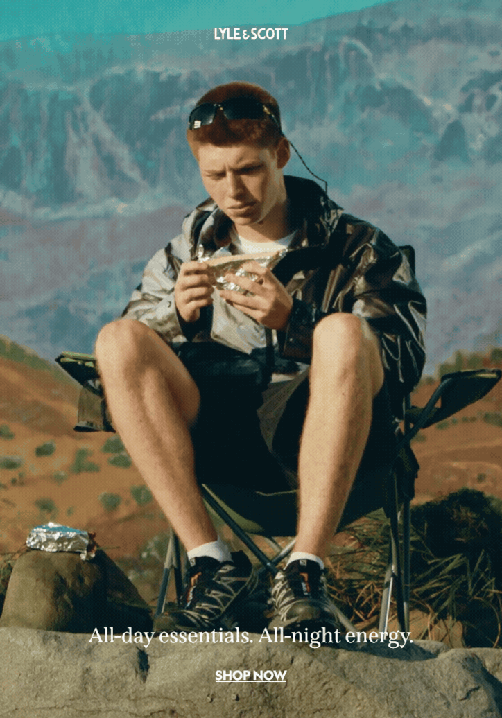 Model wearing short sleeved cotton shirt and linen blend shorts