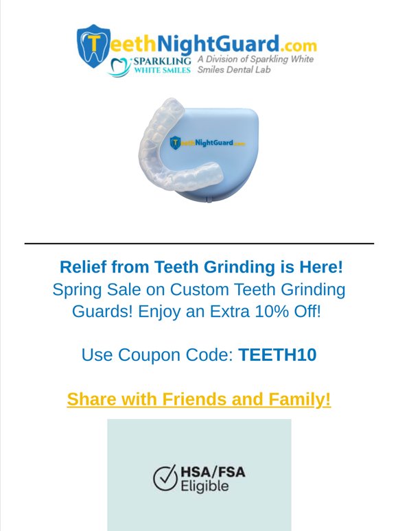 🌷Spring Sale 😁 Custom Teeth Grinding Guards ⚕️ HSA & FSA Eligible