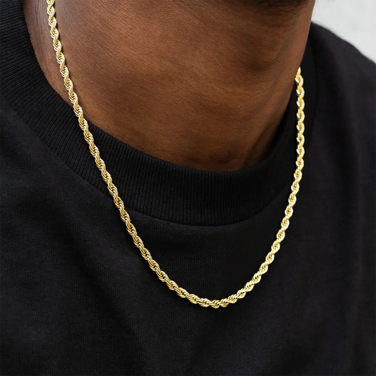 Image of Rope Chain in Yellow Gold- 4mm