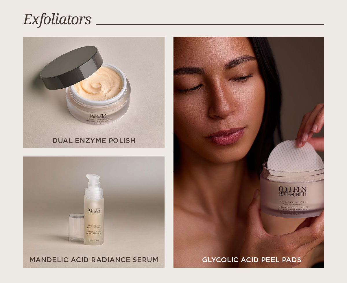 Friends and Family skincare sale email from Colleen Rothschild Beauty featuring 25% off everything or 30% off orders over $150, highlighting a curated routine organized by skincare categories to help customers build a complete regimen, including cleansers like Radiant Cleansing Balm and Balancing Gel Cleanser for removing makeup and refreshing skin, exfoliators such as Dual Enzyme Polish and Mandelic Acid Radiance Serum to smooth texture and boost radiance, moisturizers including Extreme Recovery Cream, Sheer Renewal Cream, and Moisture Veil Silk Emulsion for deep hydration and barrier support, targeted serums like Retinol Supreme Night Oil, Hyaluronic Serum, and Vitamin C Brightening Serum for anti-aging, hydration, and brightening benefits, and masks like Honey Nectar Radiance Mask for weekly treatment and glow, all positioned as essential steps in a results-driven skincare routine with limited-time savings encouraging customers to shop their full routine before the sale ends