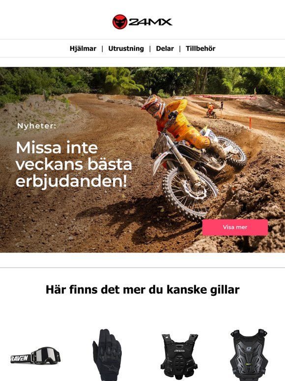 De bästa erbjudandena på MX-delar & utrustning.