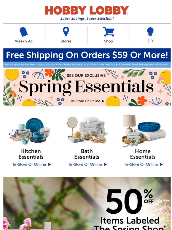 🌷 All Things Spring 50% Off!