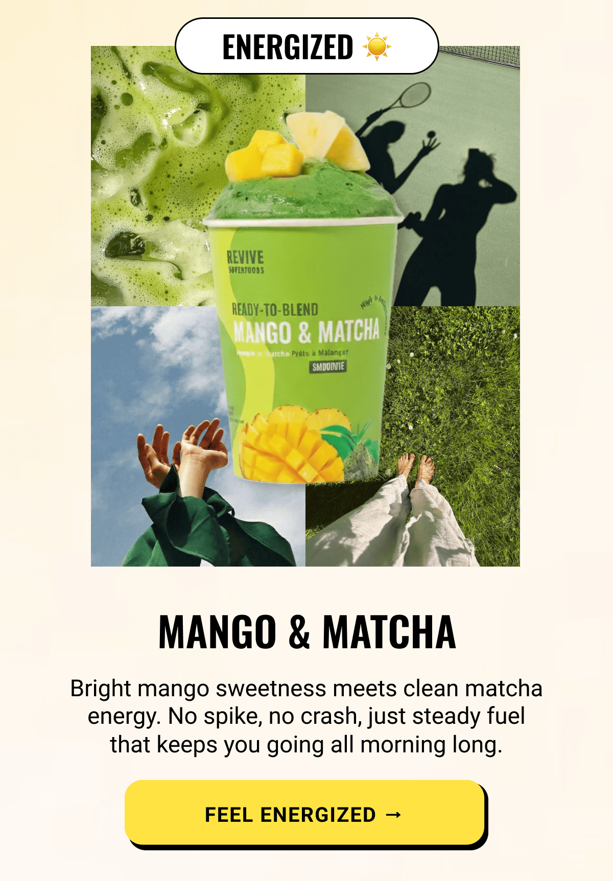 Energized - Mango & Matcha Smoothie