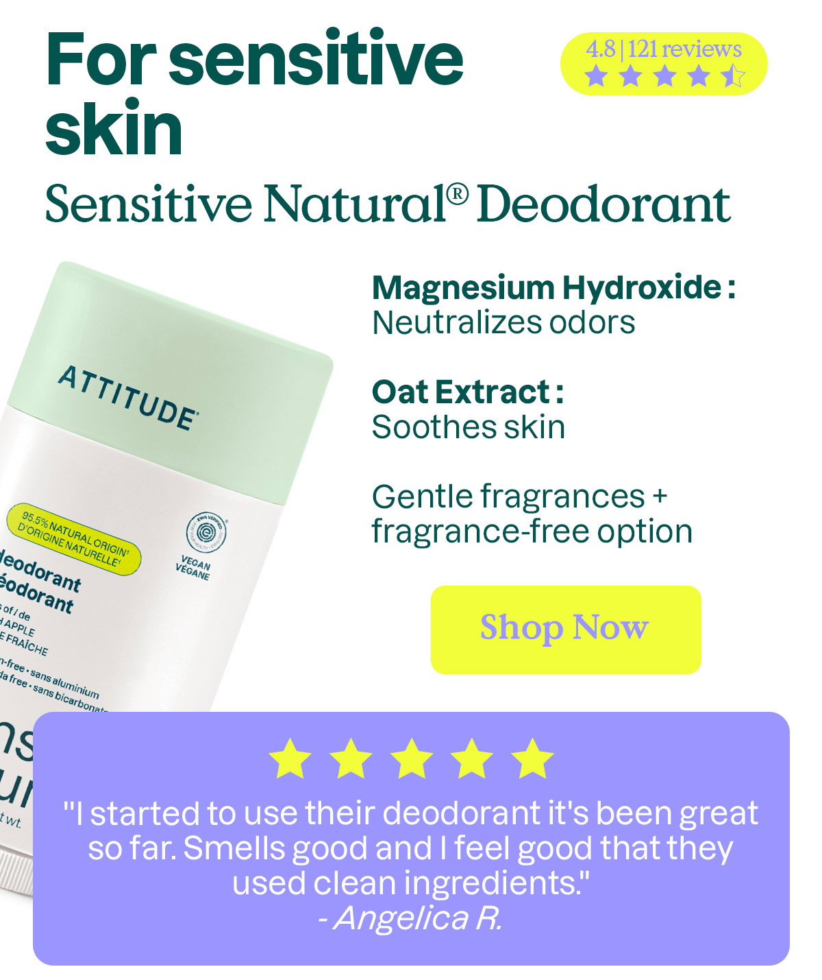 For sensitive skin