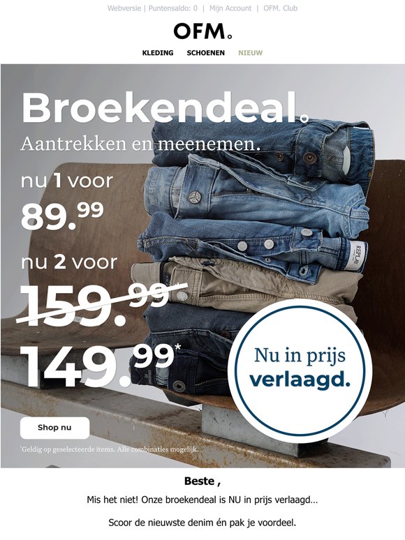 Broeken NU in prijs verlaagd! 😱