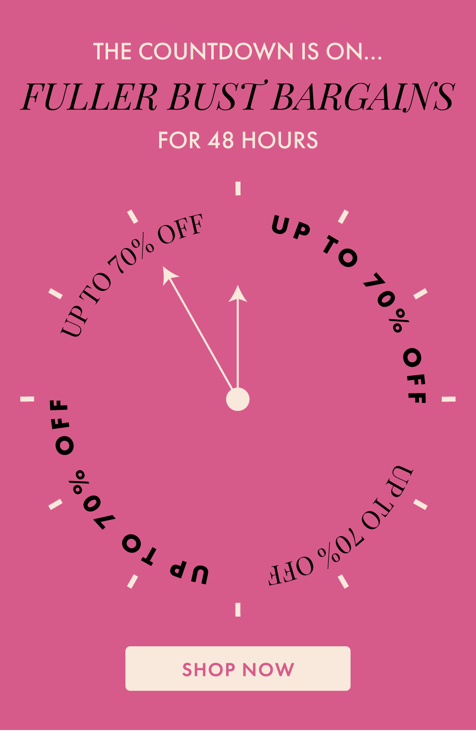Fuller Bust Bargains - Up to 70% off - 48 Hours