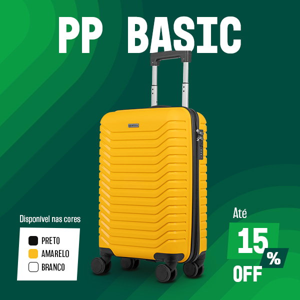 Linha de Malas em polipropileno PP BASIC a partir de R$ 290,90