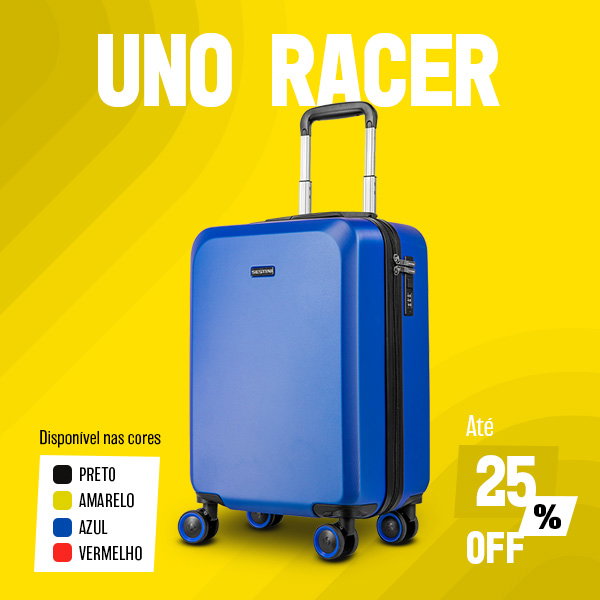 Linha de Malas UNO RACER a partir de R$ 290,90 no pix