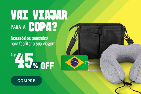 Acessórios para viagem com até 45% OFF