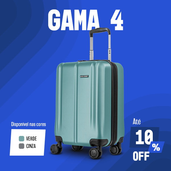 Linha de Malas GAMA 4 a partir de R$ 339,40 no pix