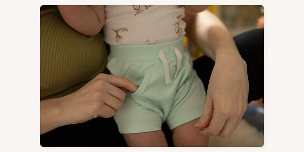 Wiggle fit demonstrated with Gerber shorts