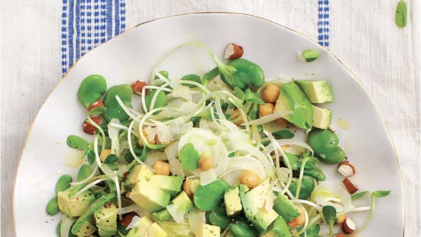Image of avocado & fava bean salad