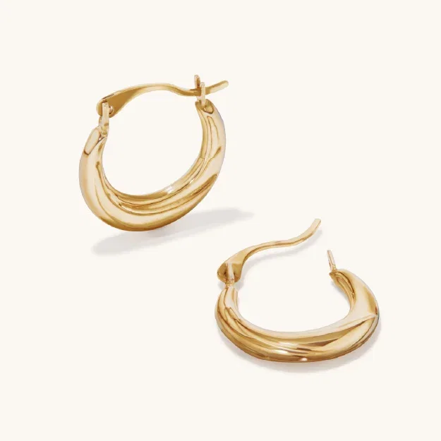 Creole Hoop Earrings in 9kt Yellow Gold