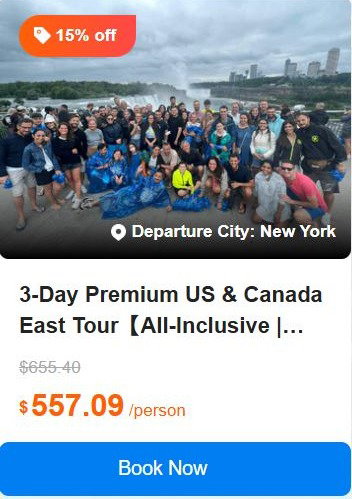 3-Day Premium US & Canada East Tour【All-Inclusive | Stress-Free Travel】: Niagara Falls, Toronto & Thousand Islands 4.8 (190 reviews) Tour Code: 596