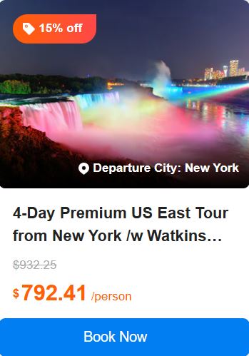 4-Day Premium US East Tour from New York /w Watkins【All-Inclusive | Stress-Free Travel】: Niagara Falls→Philadelphia→Washington, DC 4.7 (79 reviews) Tour Code: 600