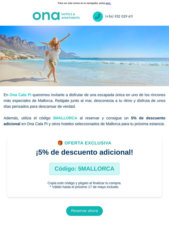 Tu escapada a Cala Pi ahora con un 5% extra
