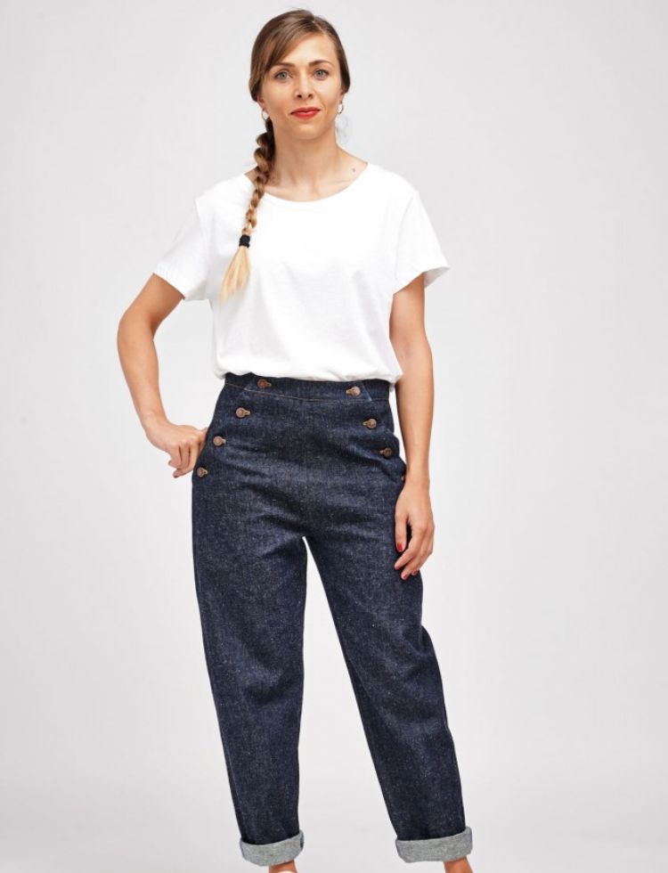 I AM Paper Sewing Pattern Nout Sailor Trousers