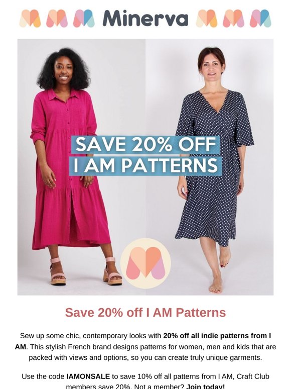 Save 20% off I AM Patterns