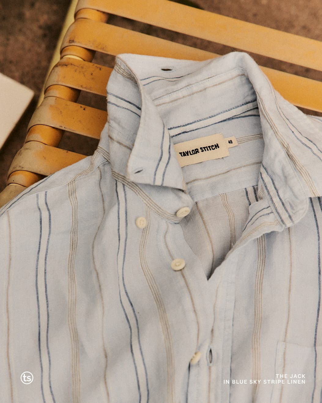 The Jack in Blue Sky Stripe Linen