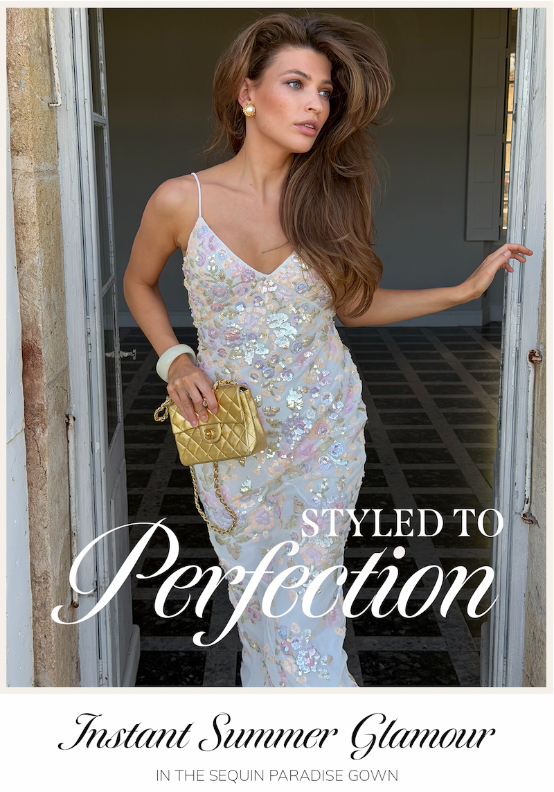 Sequin Paradise Georgette Cami Gown