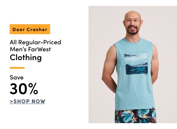 Door Crasher All Regular-Priced Men's FarWest Clothing Save 30%