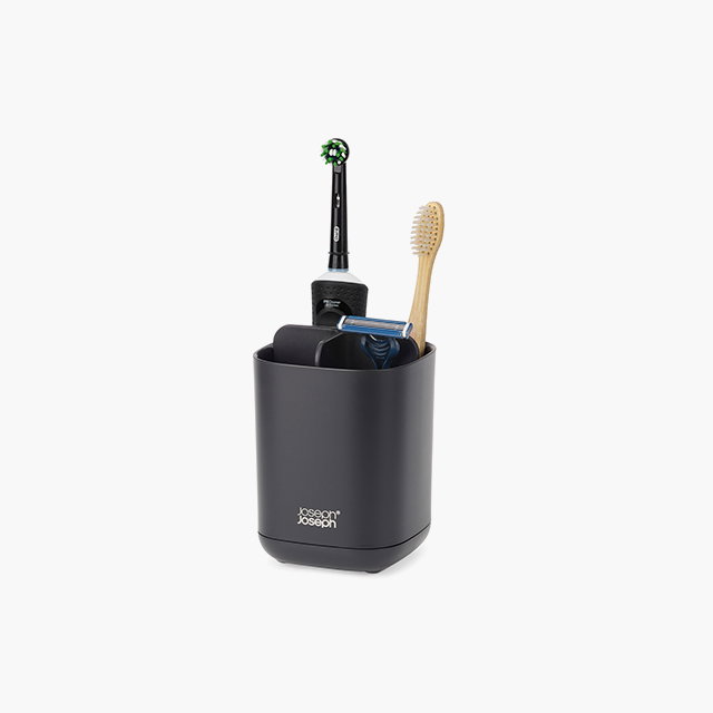 EasyStore™ Matt Black Toothbrush Holder