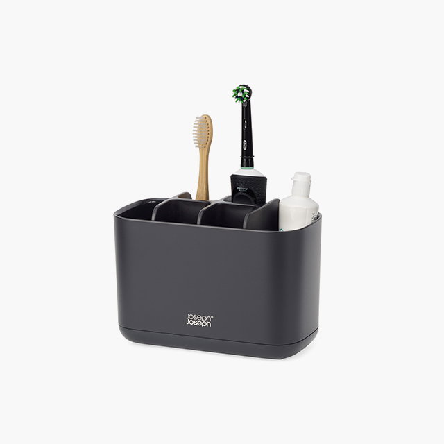 EasyStore™ Large Matt Black Toothbrush Holder