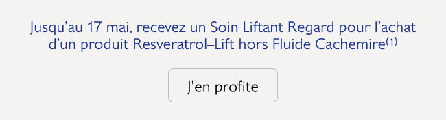 Jusqu’au 17 mai, recevez un Soin Liftant Regard pour l’achat d’un produit Resveratrol–Lift(1)
