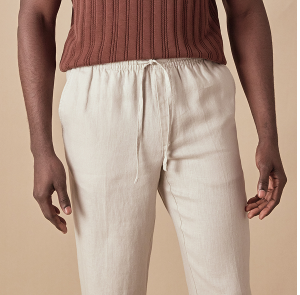 Tobacco Pointelle Stripe Polo Shirt