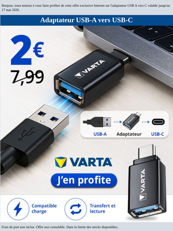 Transformez facilement un port USB-C en USB classique