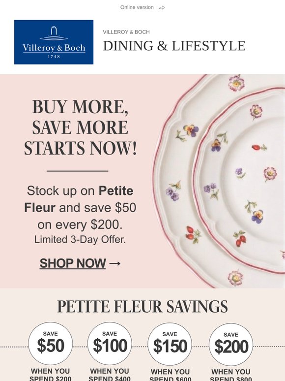 Buy More, Save More: Petite Fleur!