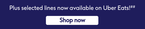 Get selected products on Uber Eats!