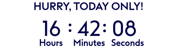 Hurry, today only!