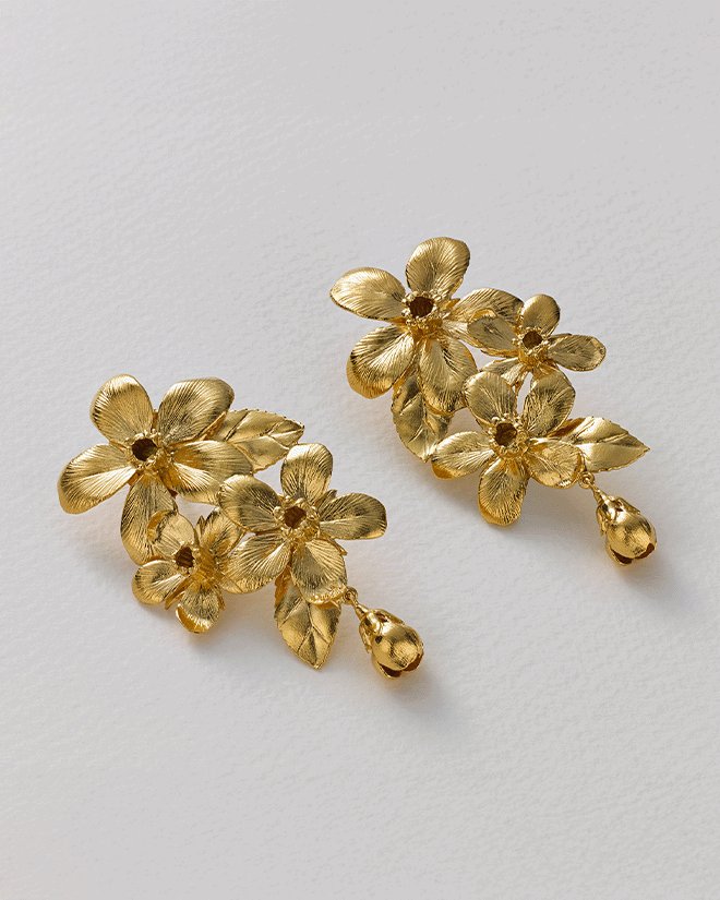 Flowering Apple Blossom Statement Earrings