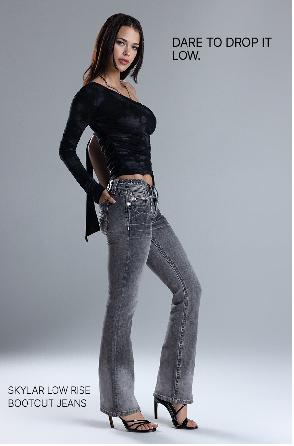 DARE TO DROP IT LOW. | SHOP Skylar Low Rise Bootcut JeansLeg Jeans