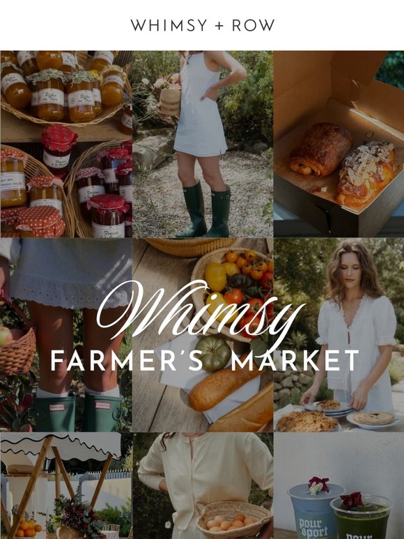 Whimsy Farmer's Market — This Saturday at the Shop 🧺🍅🥕