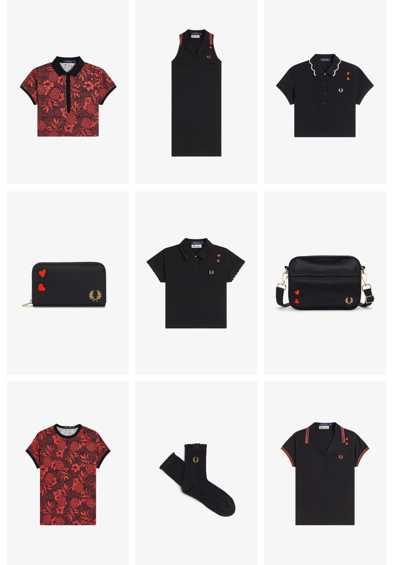A selection from the Fred Perry x Amy Winehouse Foundation collection